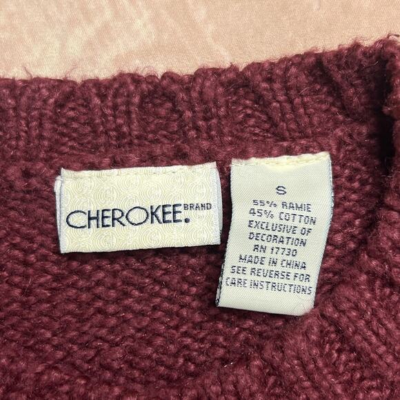 Vintage 90s Floral Embroidered Sweater Cardigan Knit Cabincore Earthy Autumn - Picture 6 of 8